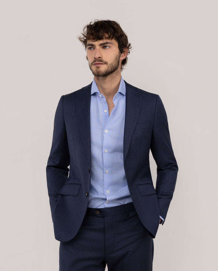 Washable Birdseye Suit Blazer - Navy