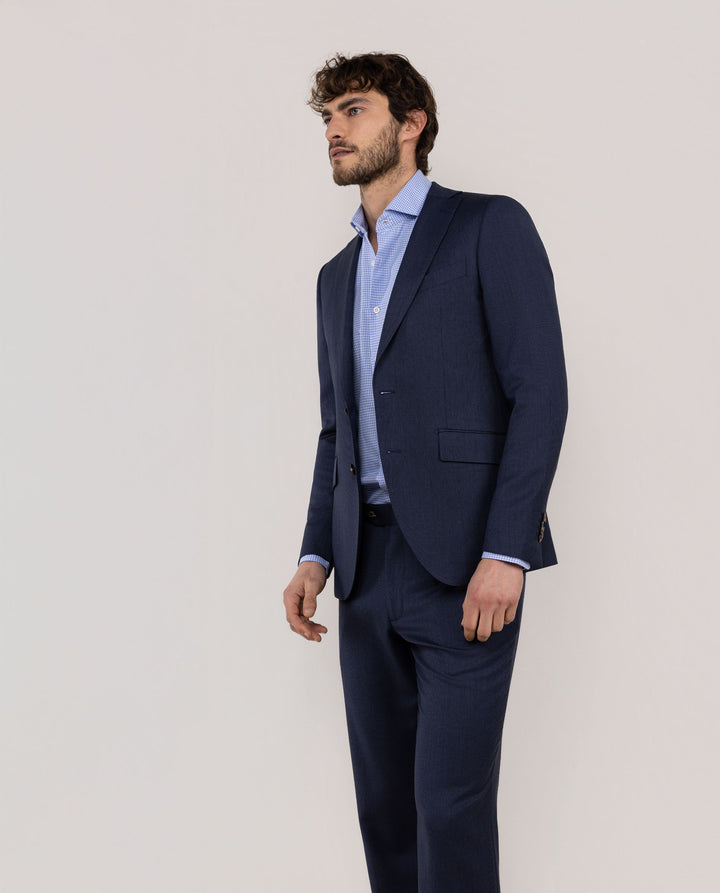 Washable Birdseye Suit Blazer - Navy