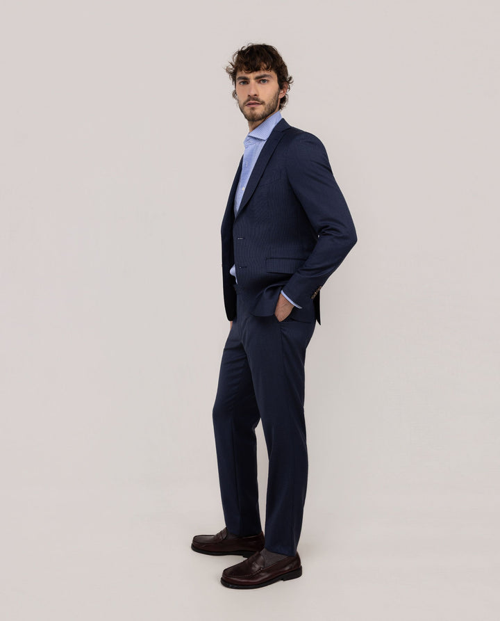 Washable Birdseye Suit Blazer - Navy