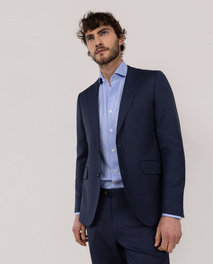 Washable Birdseye Suit Blazer - Navy