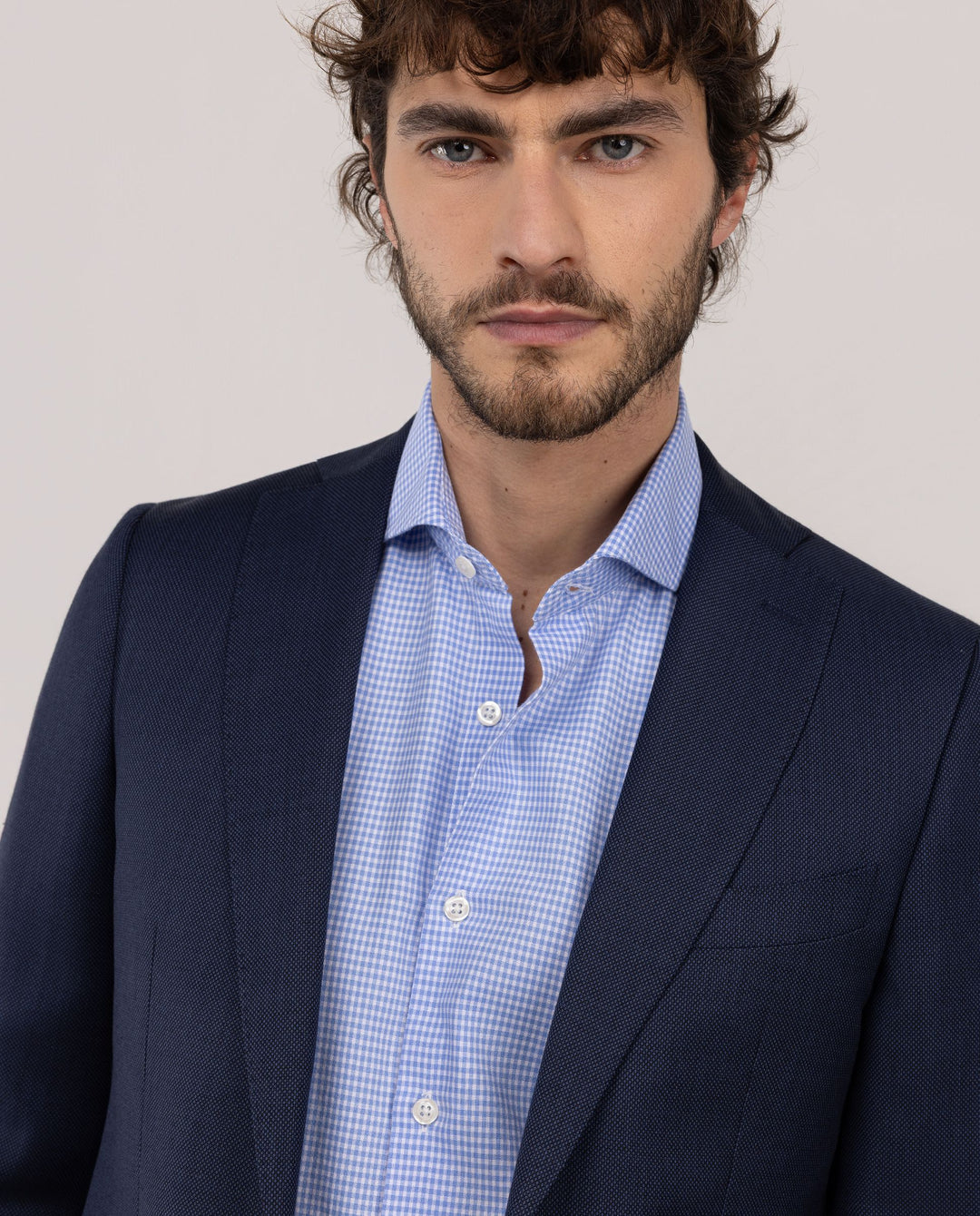 Washable Birdseye Suit Blazer - Navy