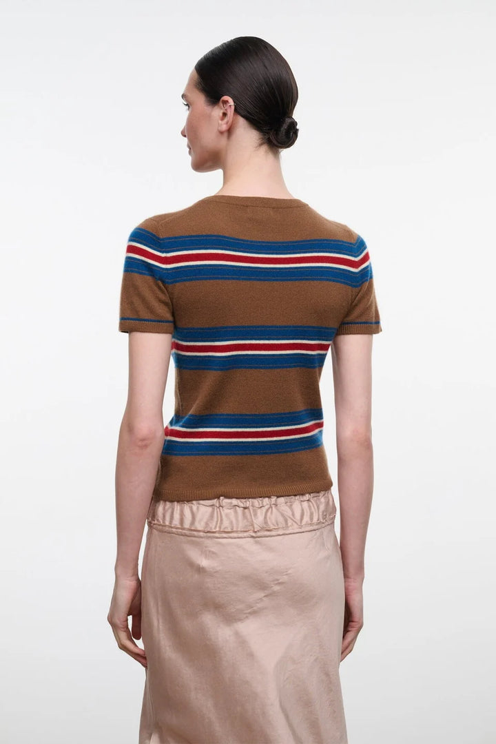 Easy Cashmere Tee - Brown Multi
