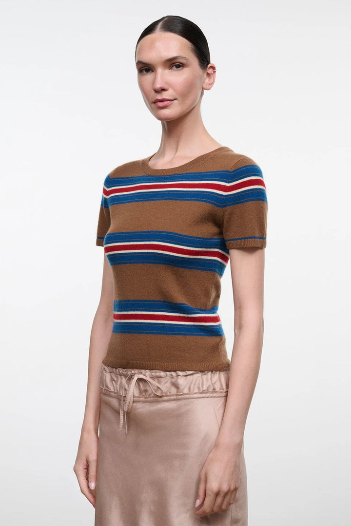 Easy Cashmere Tee - Brown Multi
