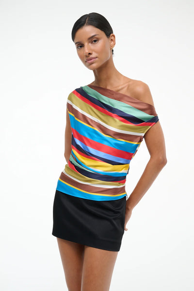PHARE SILK TOP - MARKET STRIPE