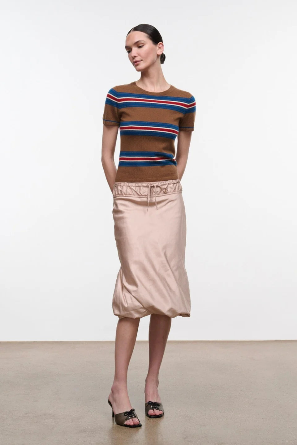 Easy Cashmere Tee - Brown Multi