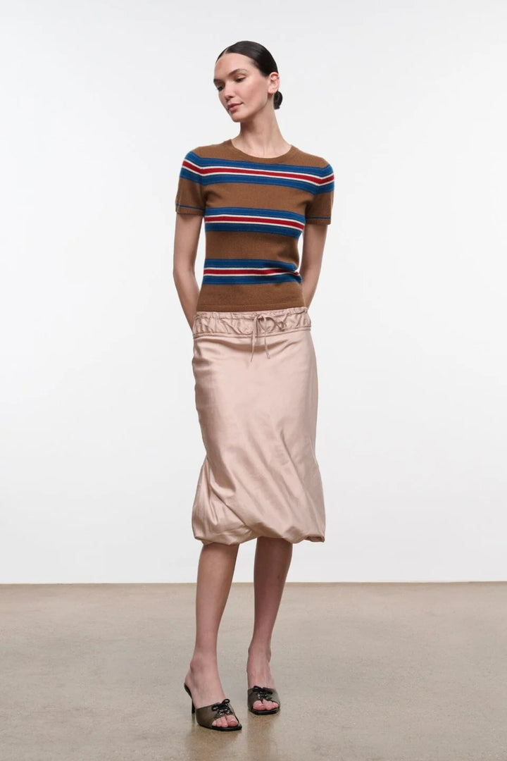 Easy Cashmere Tee - Brown Multi