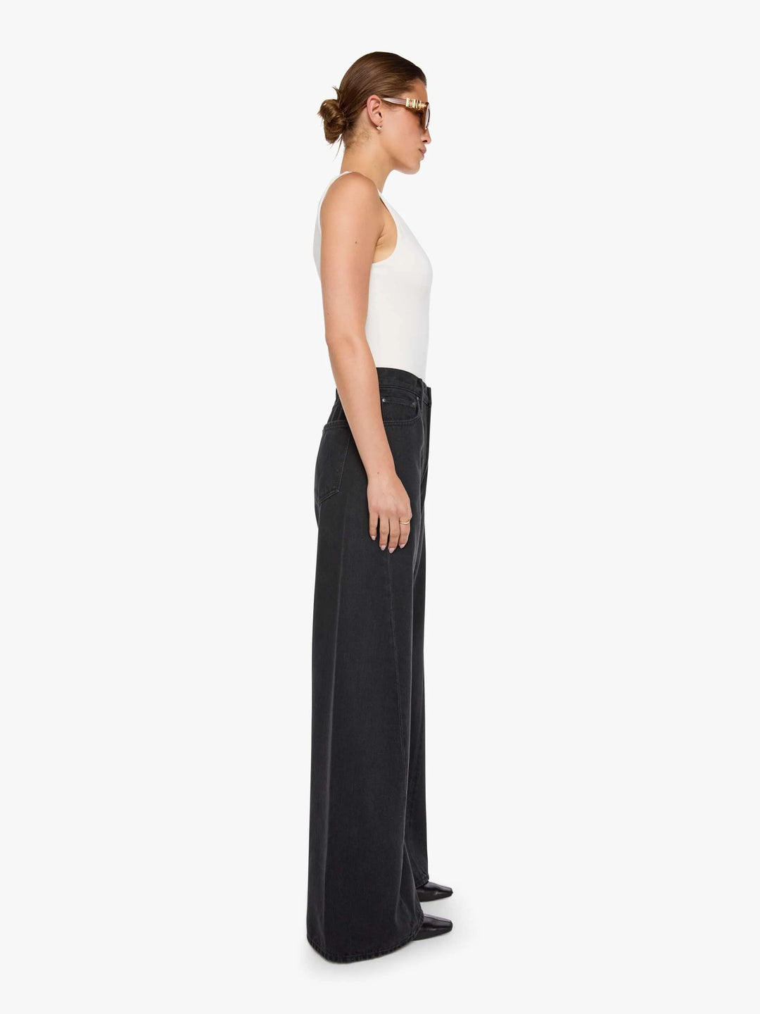 MOTHER SNACKS! Wide-Leg Jeans in Dinner's Served