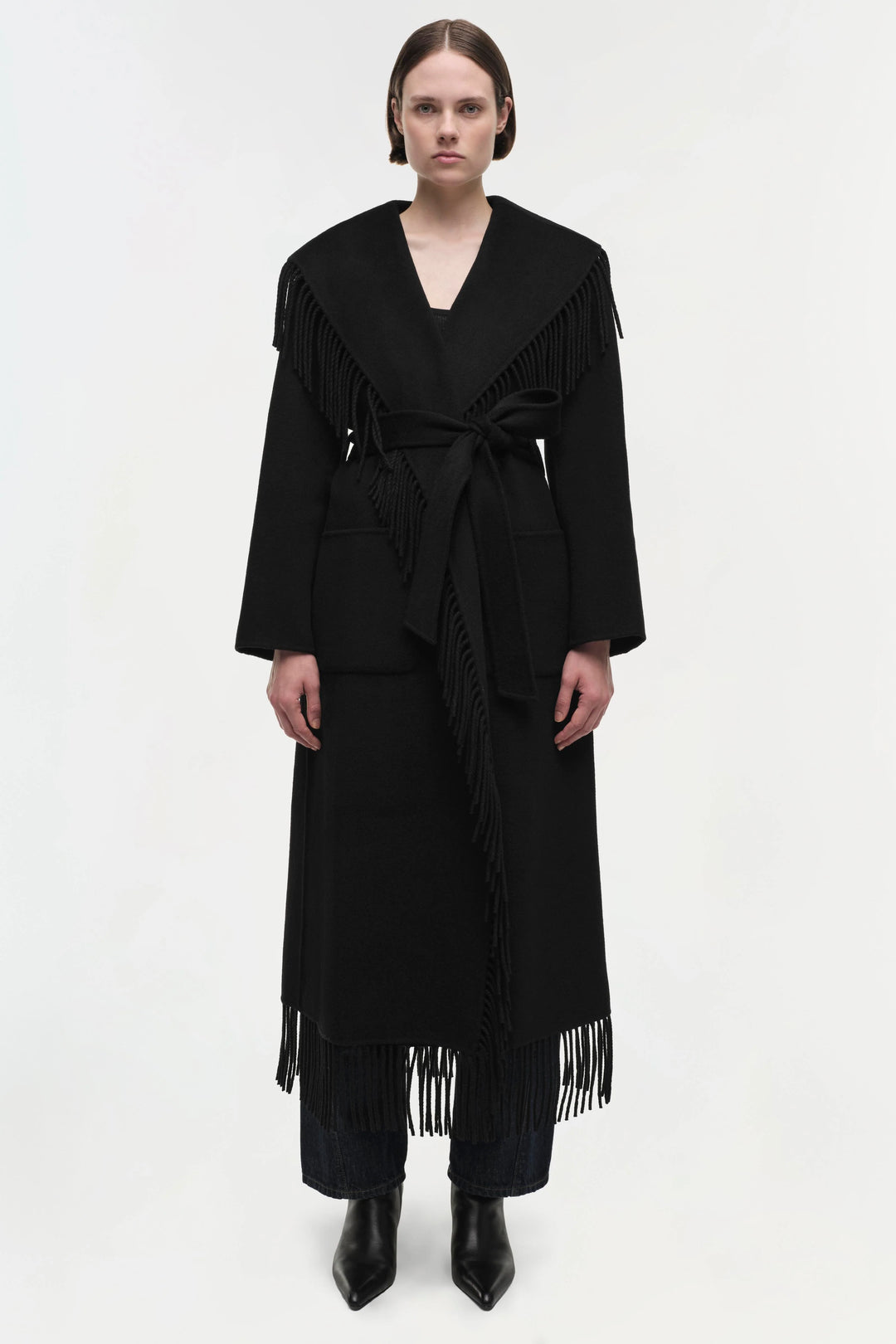 JONATHAN SIMKHA SI-6031 CARRIE FRINGE ROBE COAT 10