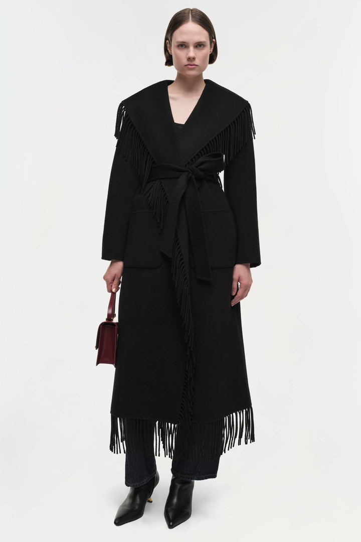 JONATHAN SIMKHA SI-6031 CARRIE FRINGE ROBE COAT 10