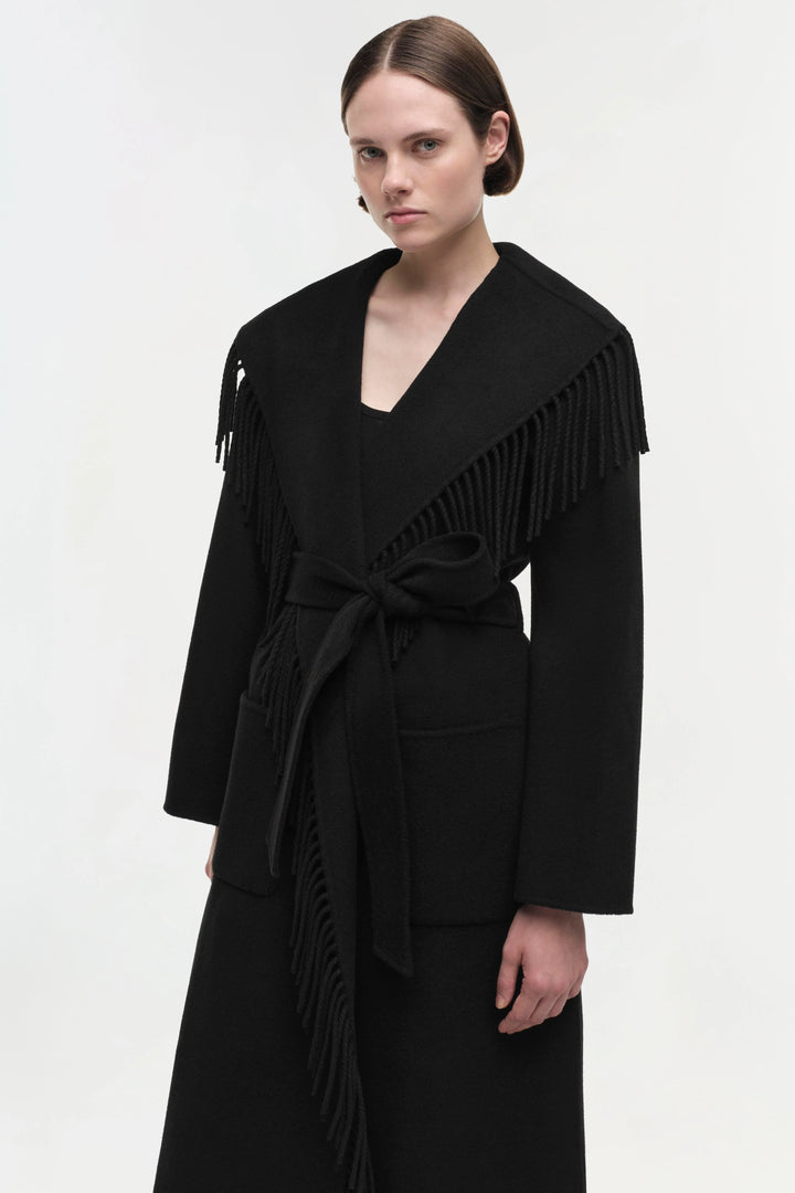 JONATHAN SIMKHA SI-6031 CARRIE FRINGE ROBE COAT 10