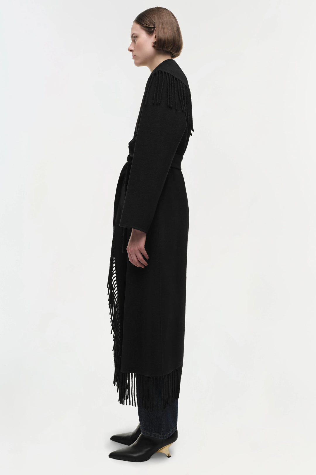 JONATHAN SIMKHA SI-6031 CARRIE FRINGE ROBE COAT 10