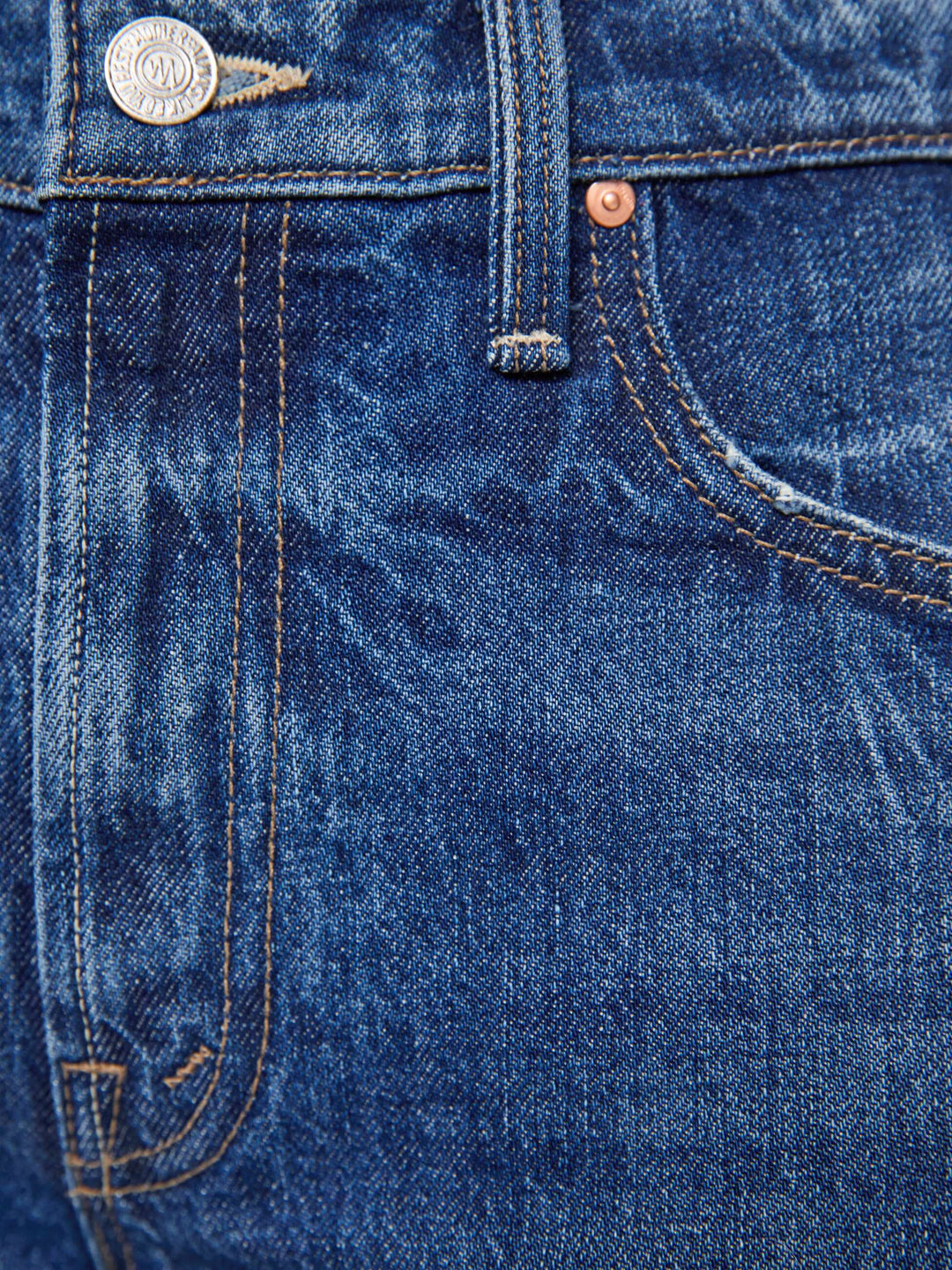 The Bookie Slit Twist Heel Fray Jeans in Double Take