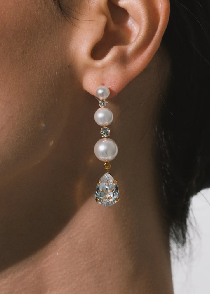 CORISANDE EARRINGS - Crystal Pearl Gold