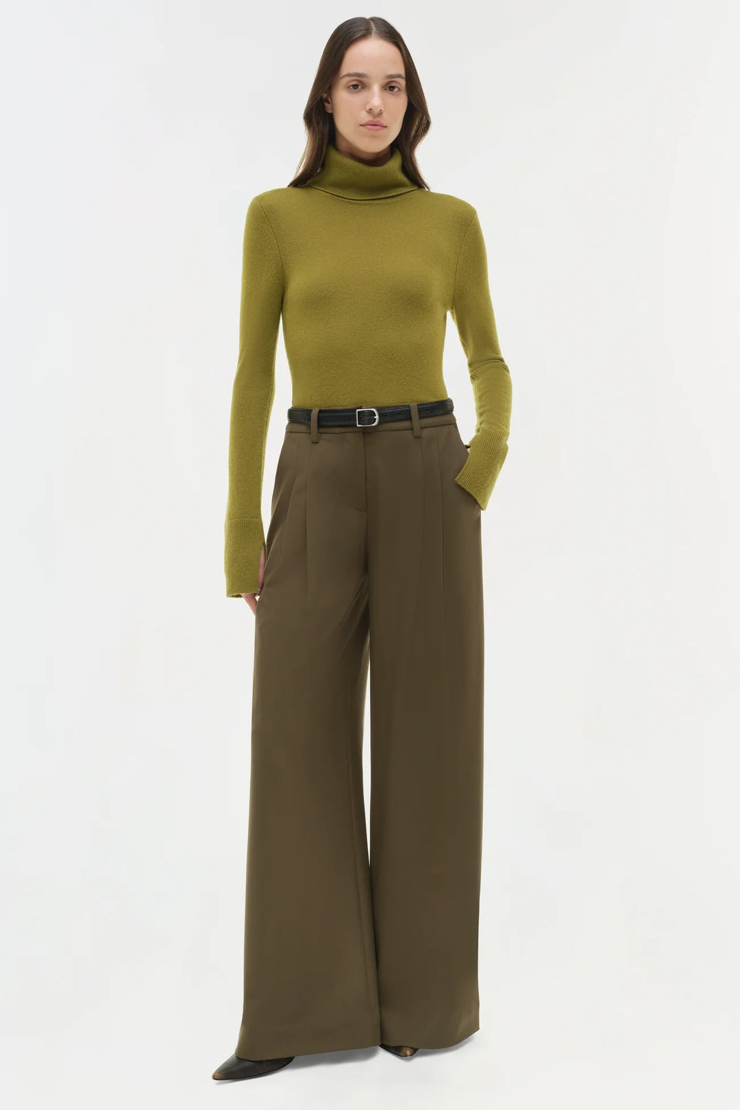 Clayton Wide Leg Pant - Alligator