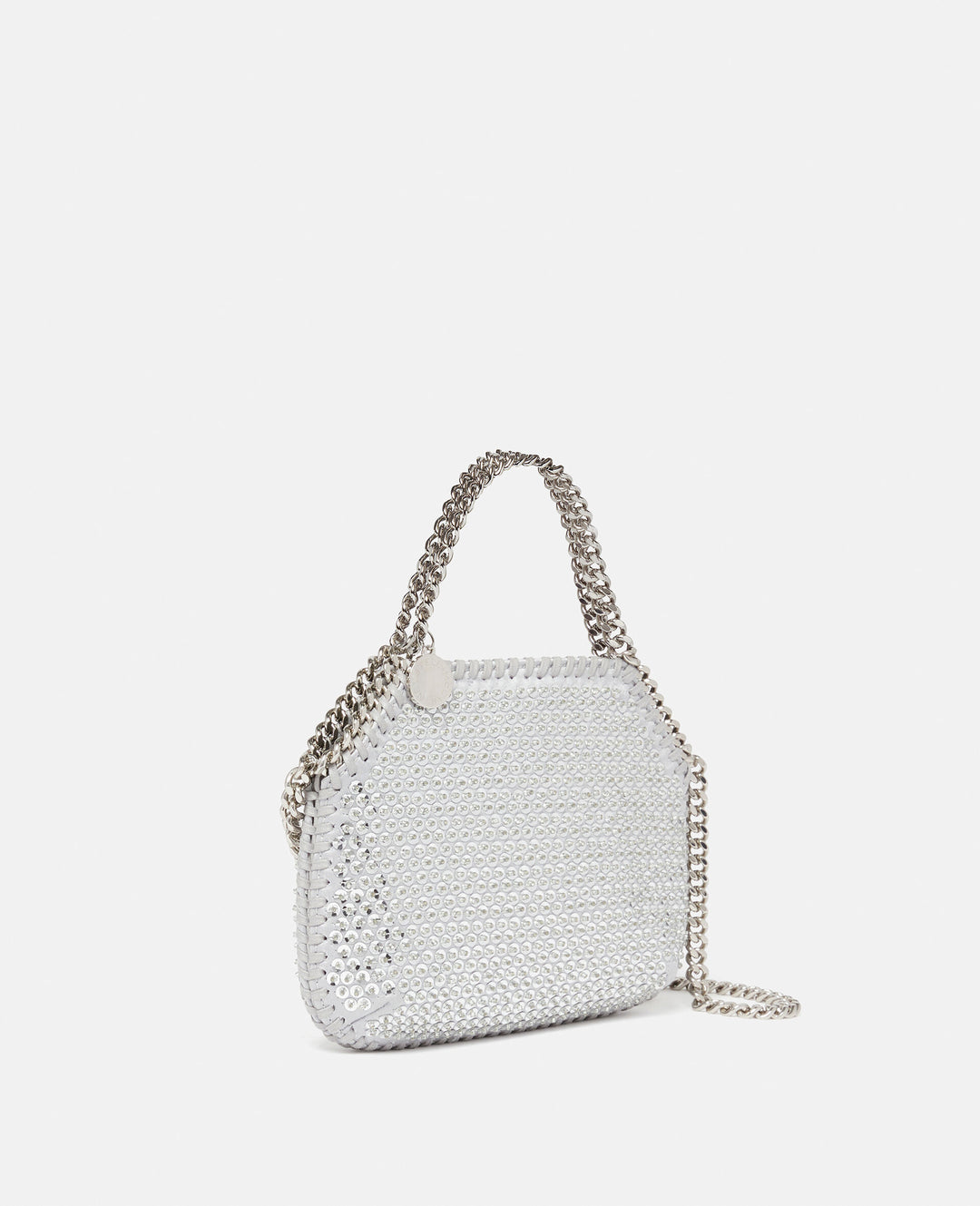 Falabella Crystal Mesh Mini Tote Bag - Silver