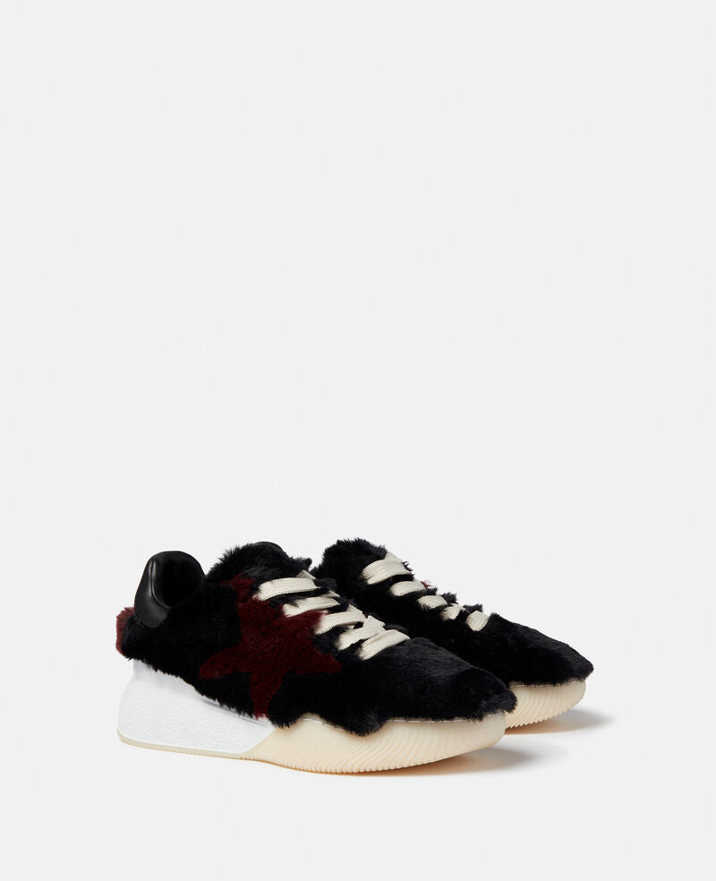 Loop Shaggy Lace-Up Trainers - Black Multi