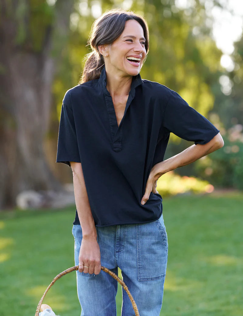 Patty Short-Sleeve Popover Henley - More Colors Available