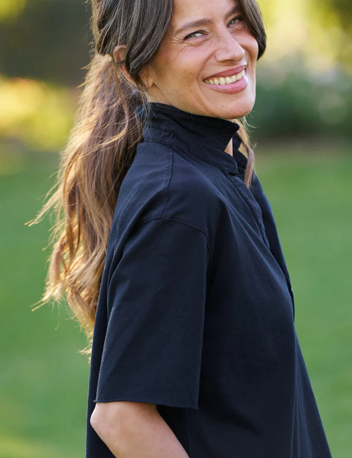 Patty Short-Sleeve Popover Henley - More Colors Available