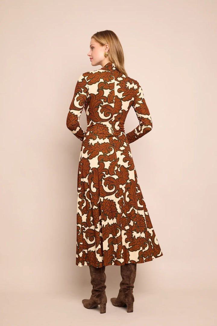 HERA DRESS - Mystic Flora Olive