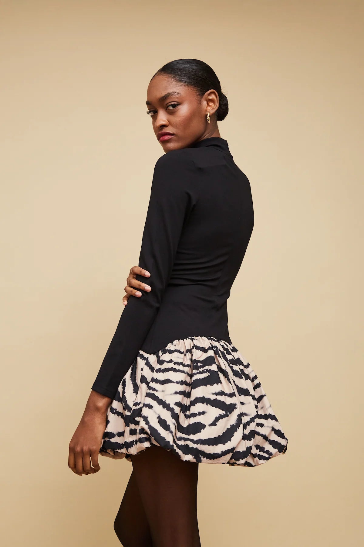 ISSA DRESS - Zebra Blush
