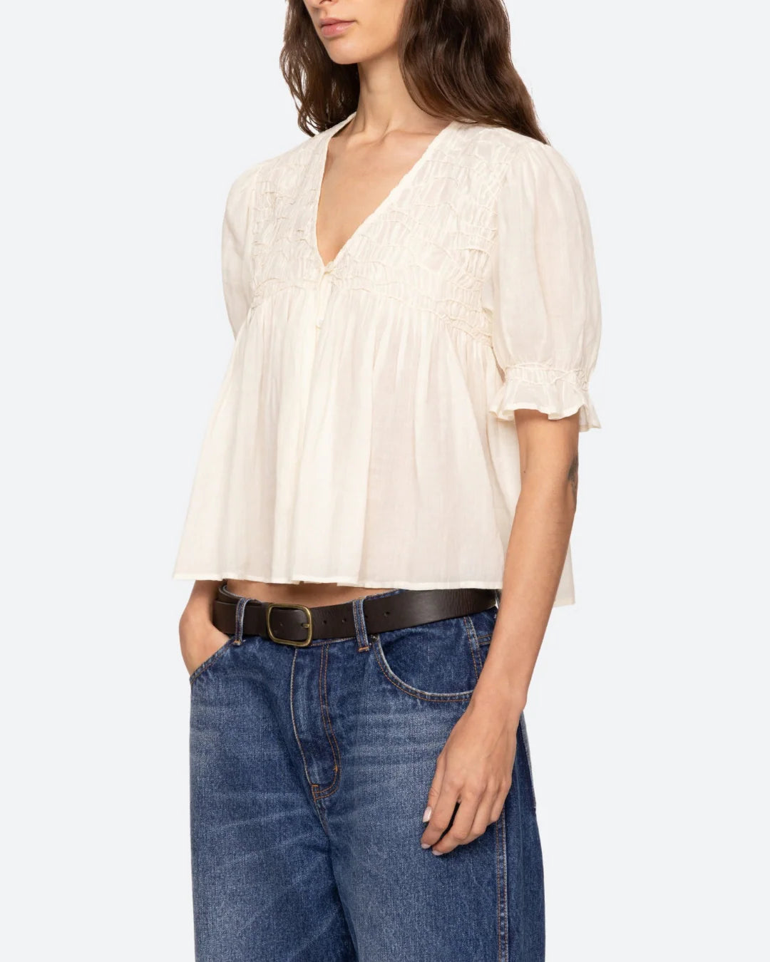 SEA - Imogen Solid Top - Cream