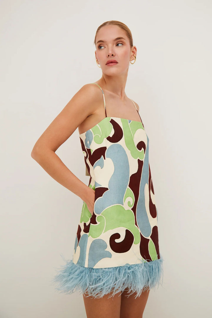 Valencia Mini Dress - Petal Wave Mint