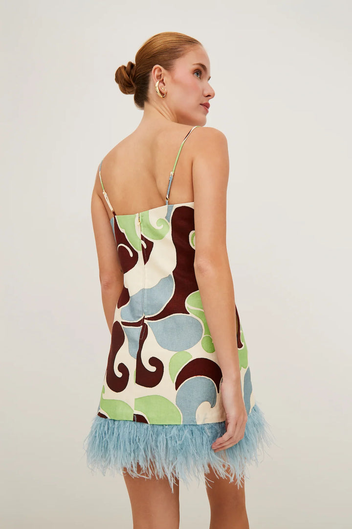 Valencia Mini Dress - Petal Wave Mint