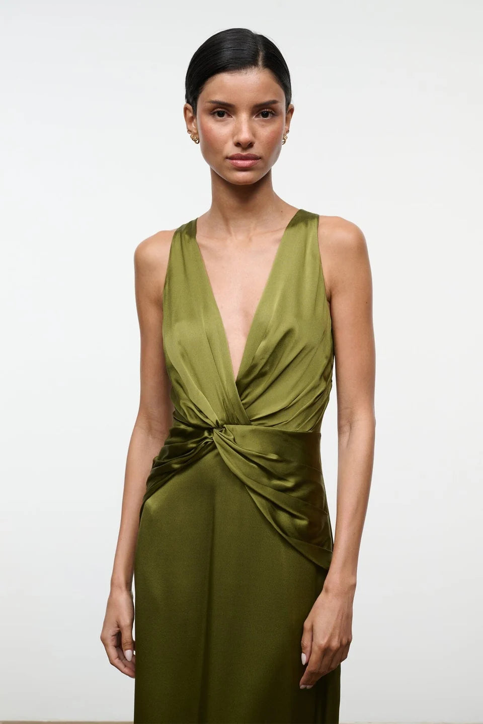 Selene Silk Dress - Kelly Green