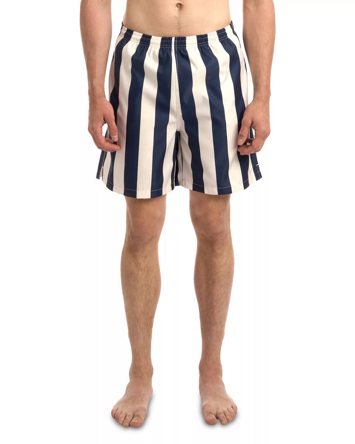 Long Stripes Swimsuit - Navy/White