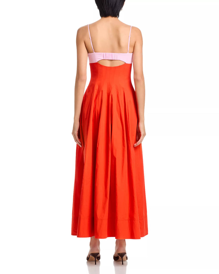 Maddy Cotton Midi Dress - Pink Multi