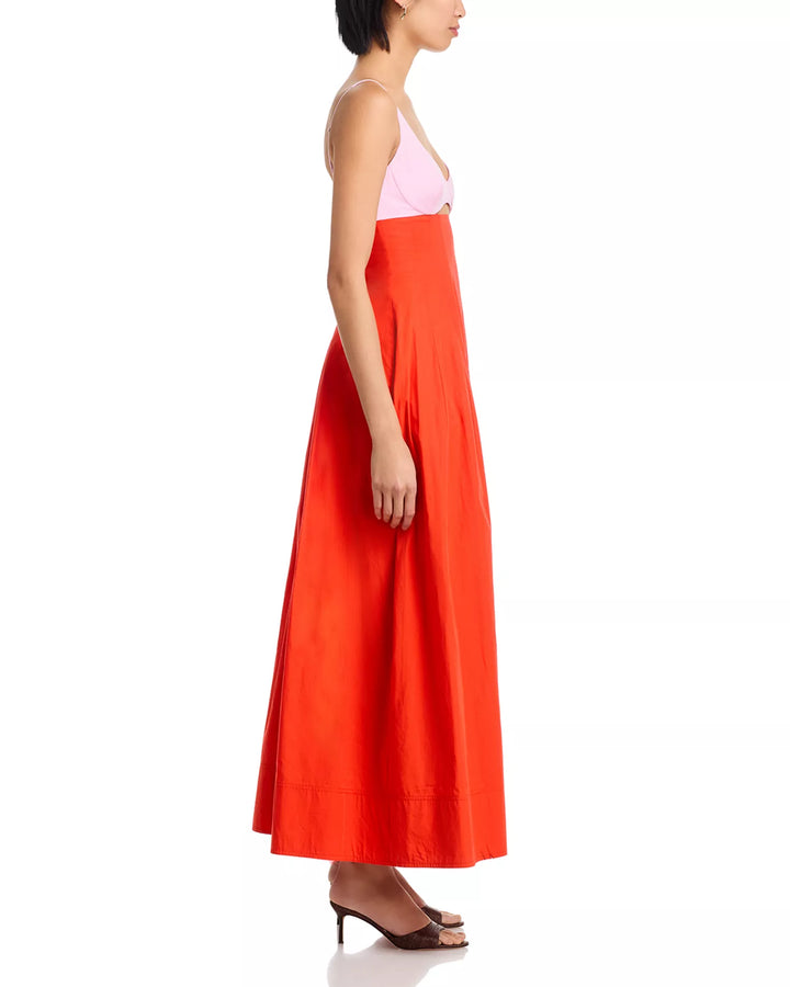 Maddy Cotton Midi Dress - Pink Multi