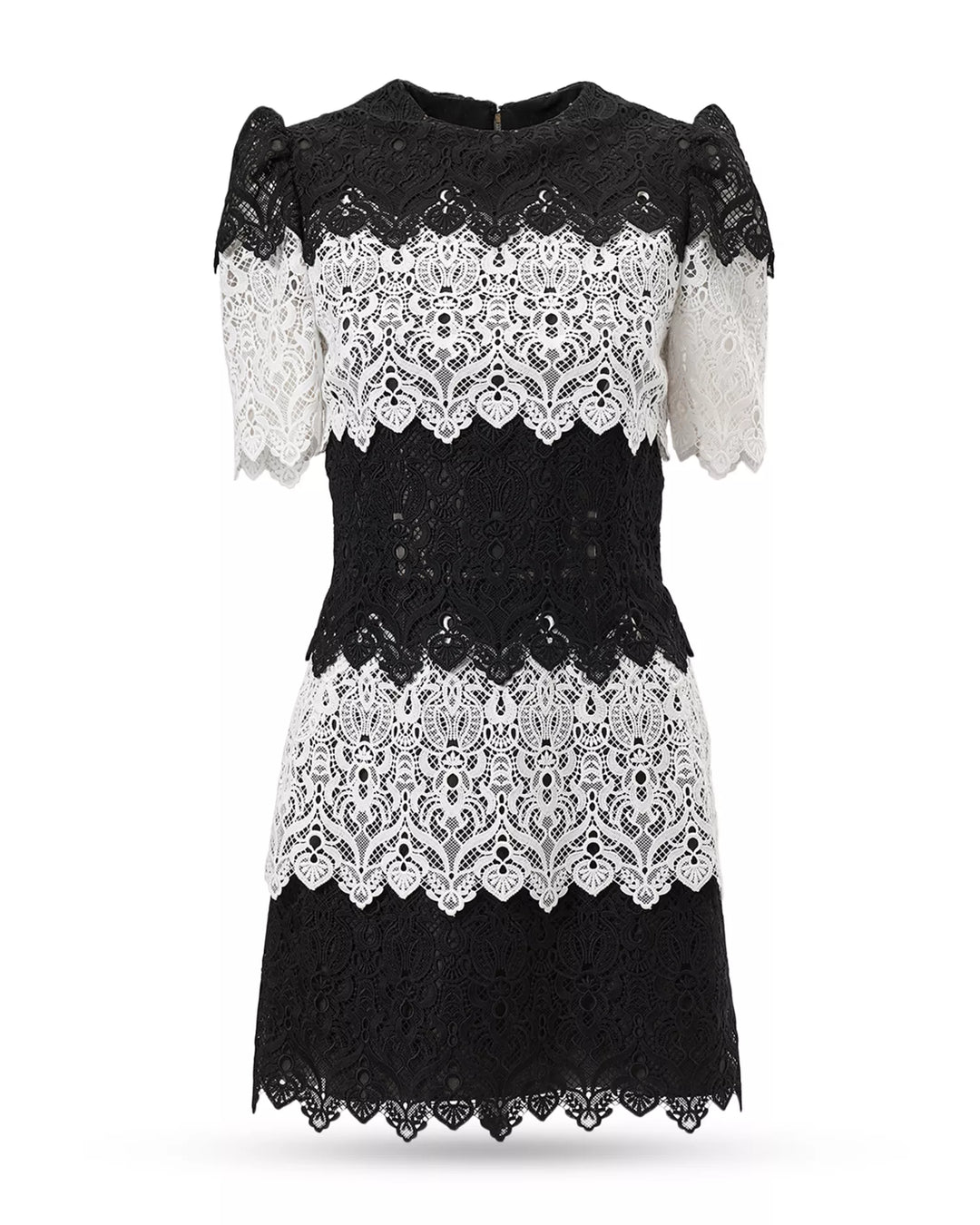 Crewneck Midi Dress - White/Black