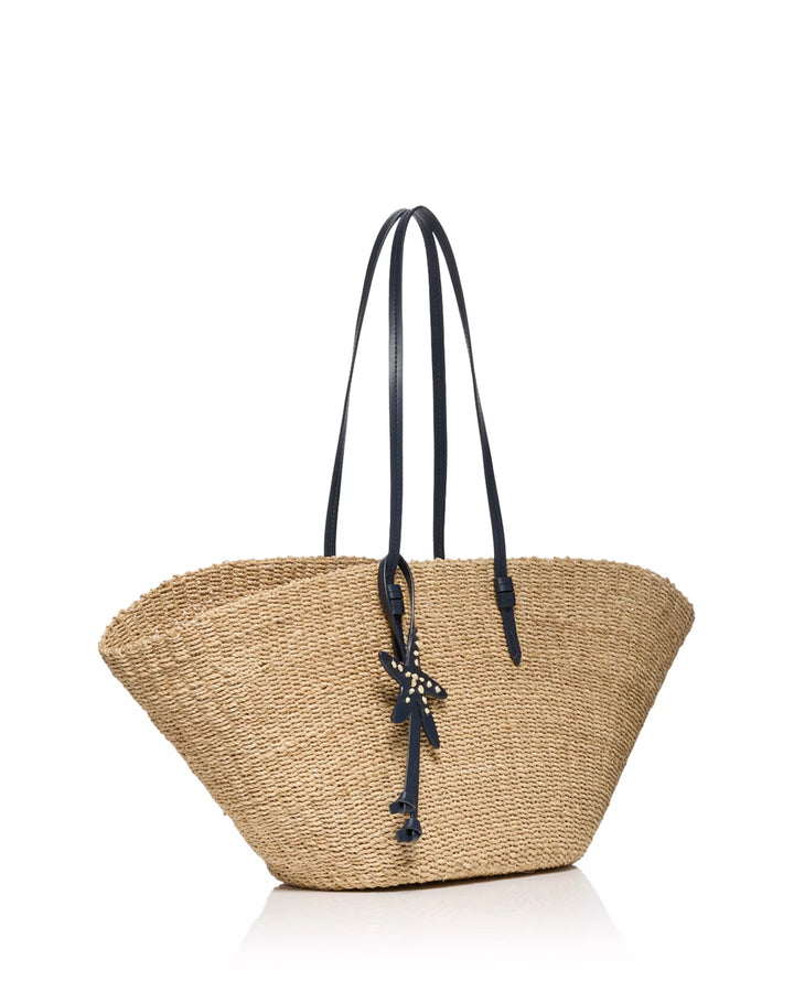 East West Large Straw Beach Tote