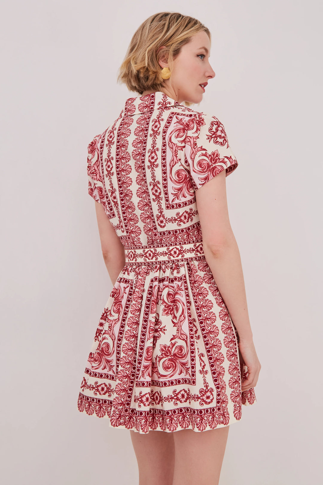 Noela Mini Dress - Red Multi
