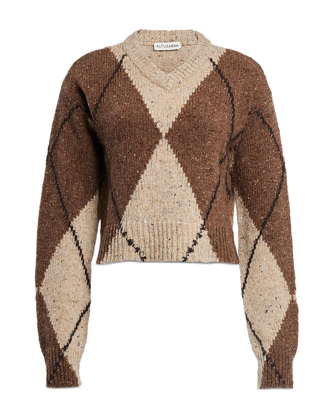 Parish Wool Blend Sweater - Brown Multi