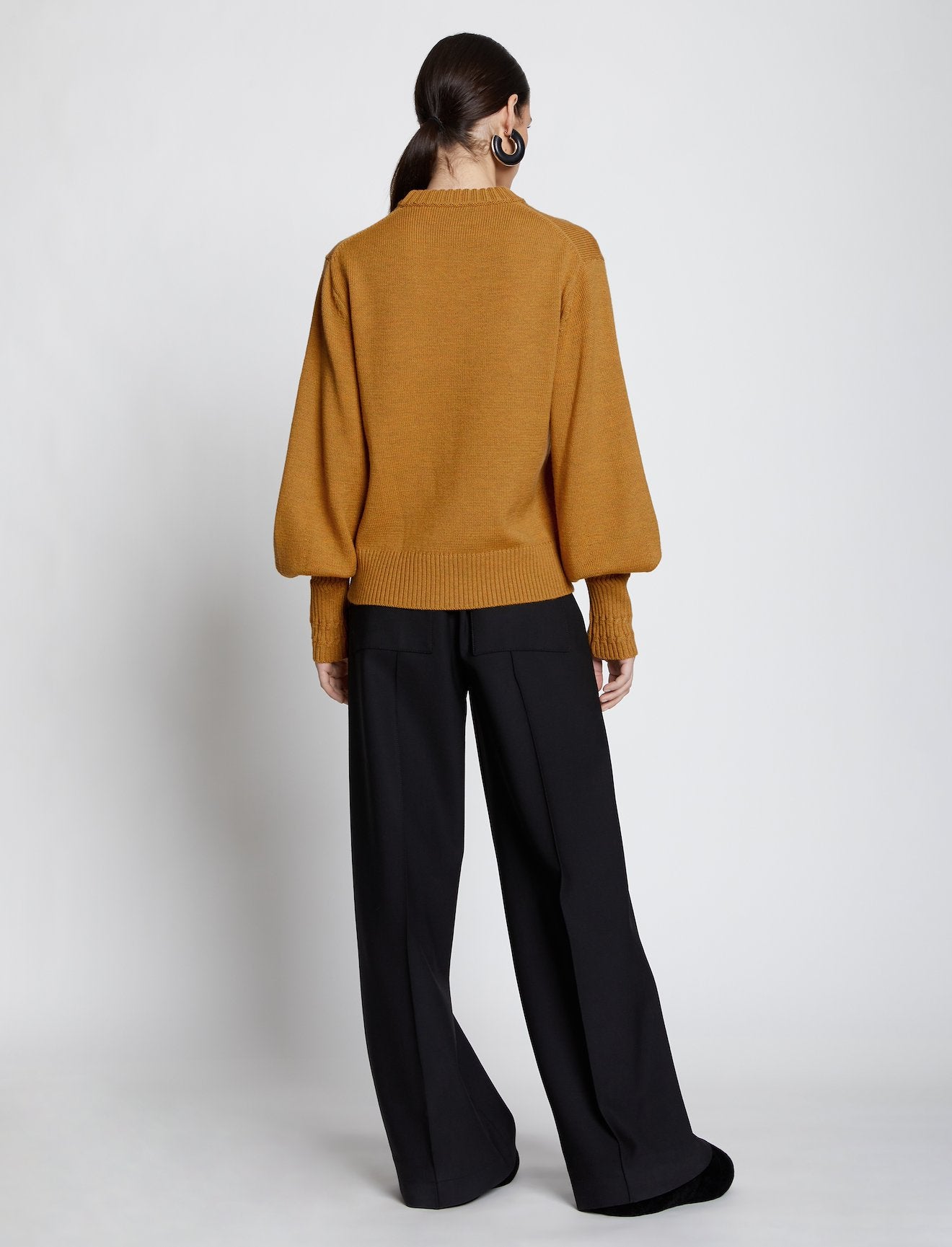 Merino Balloon Sleeve Sweater - Gold