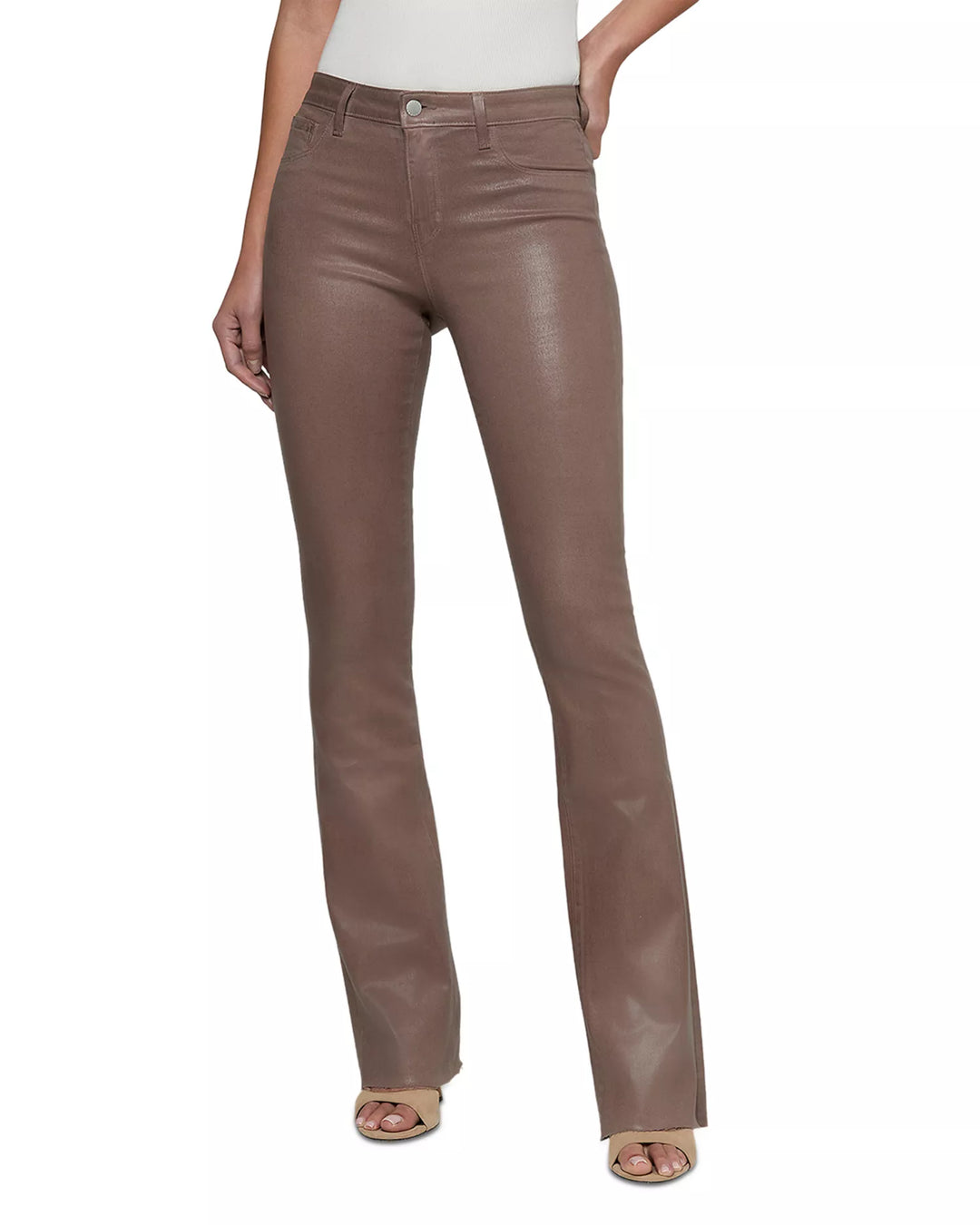 Ruth Coated Straight Leg Jean - Mocha