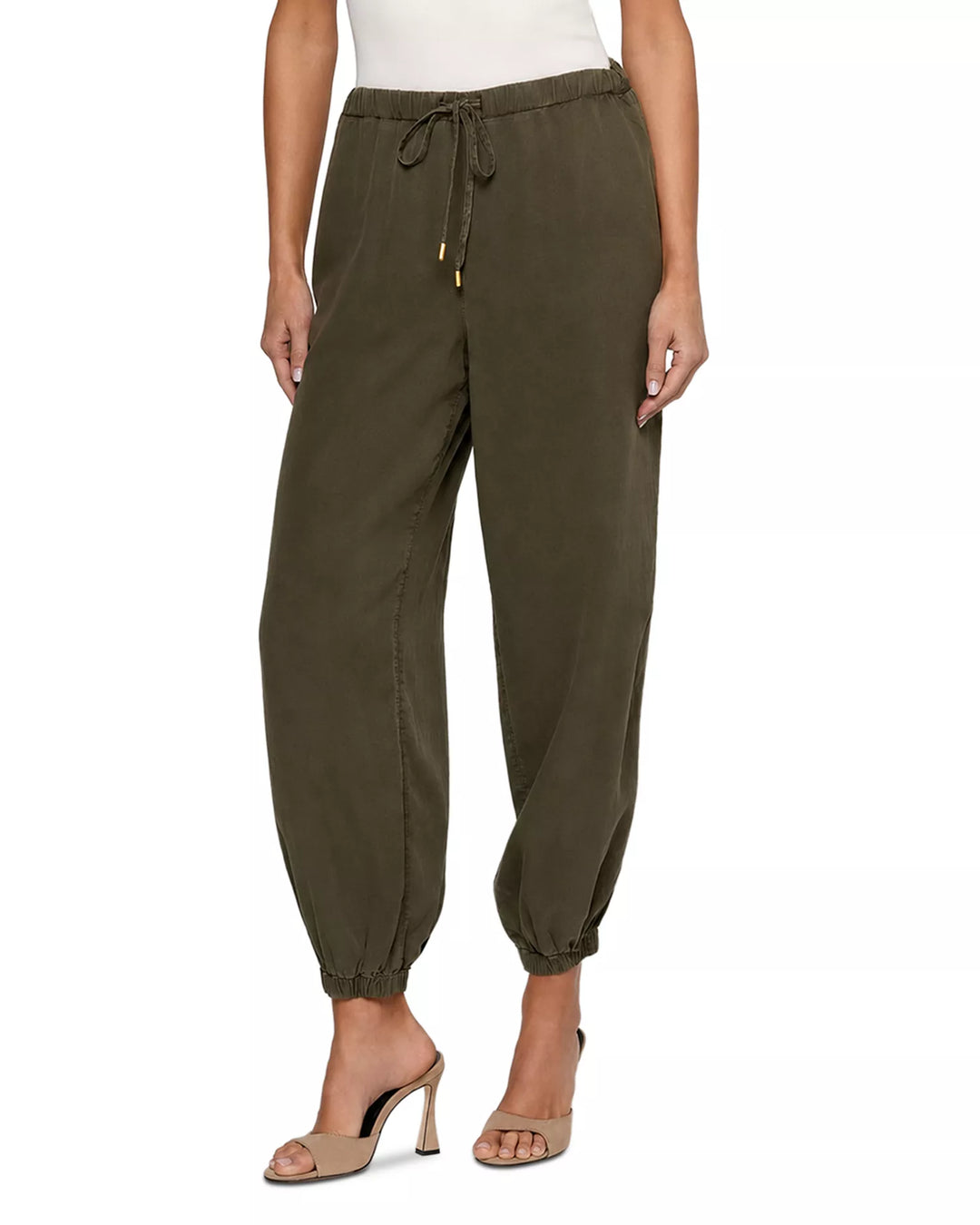 Kimiko Drawstring Jogger Pants - Green