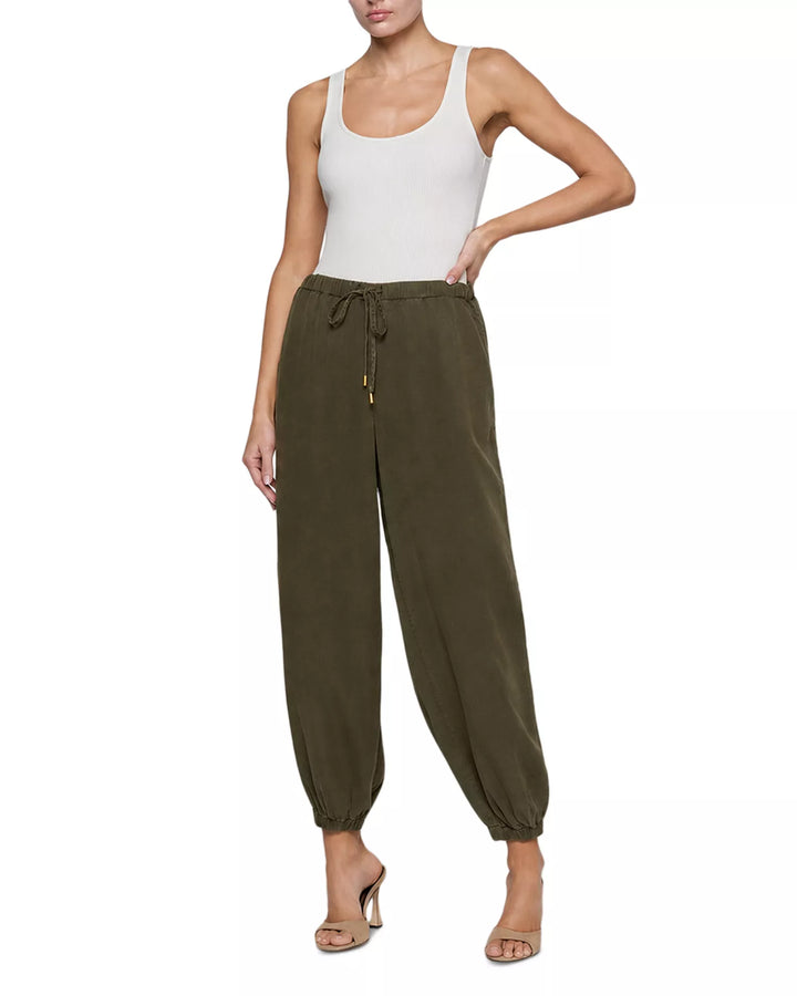 Kimiko Drawstring Jogger Pants - Green