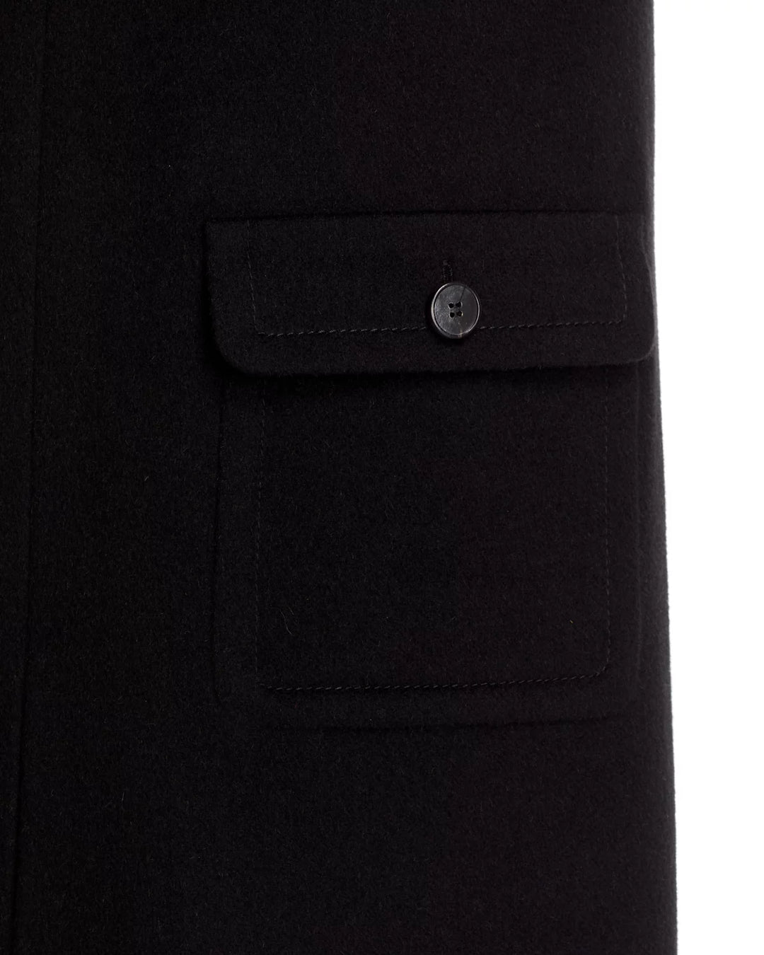 Wool Inverted Pleat Shift Dress - Black
