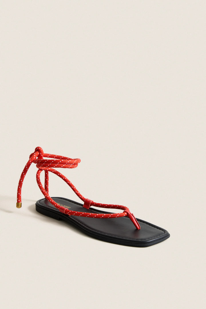 Carmina Cord Sandals - Red