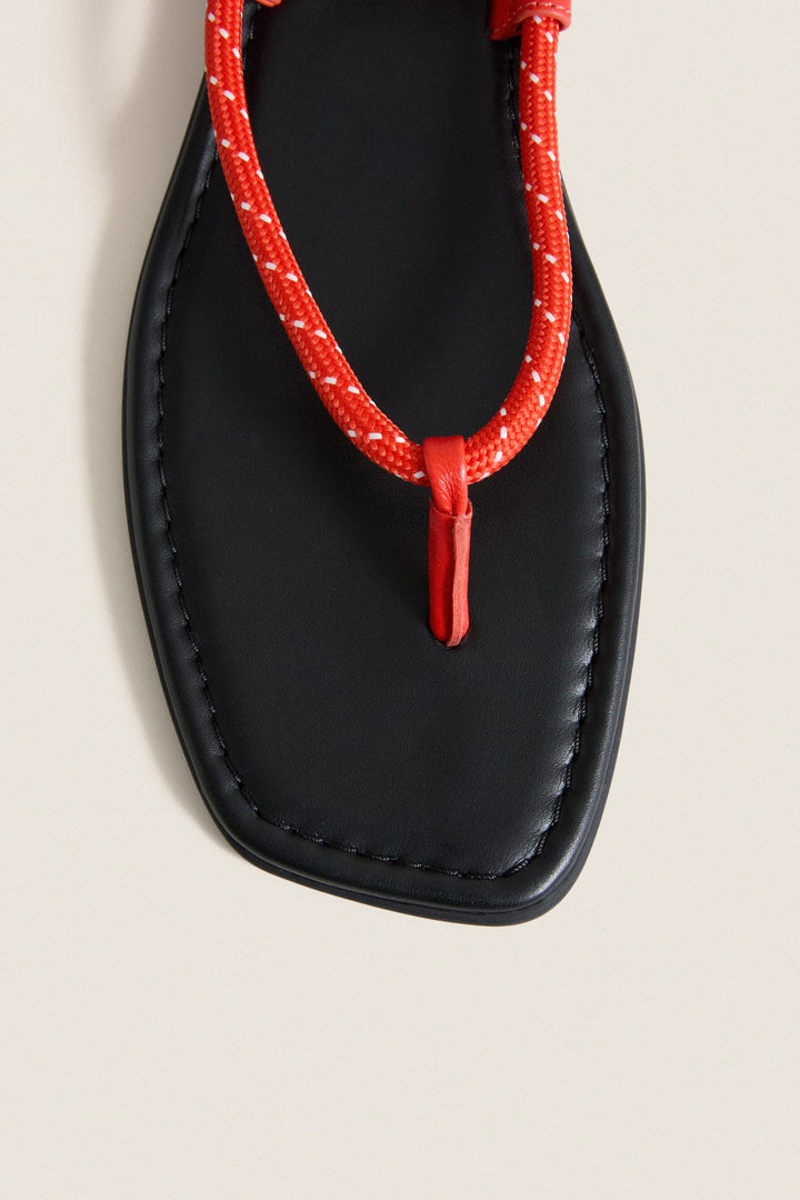 Carmina Cord Sandals - Red