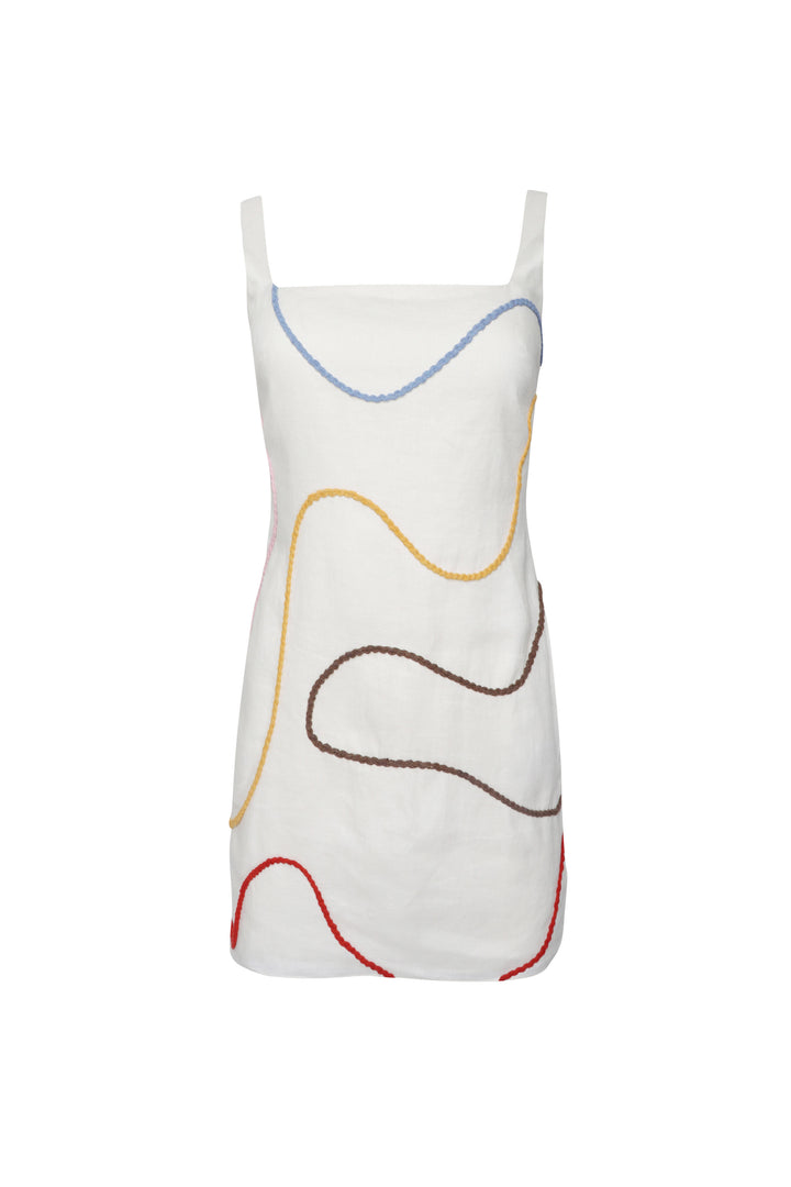 Siela Dress – White Multi