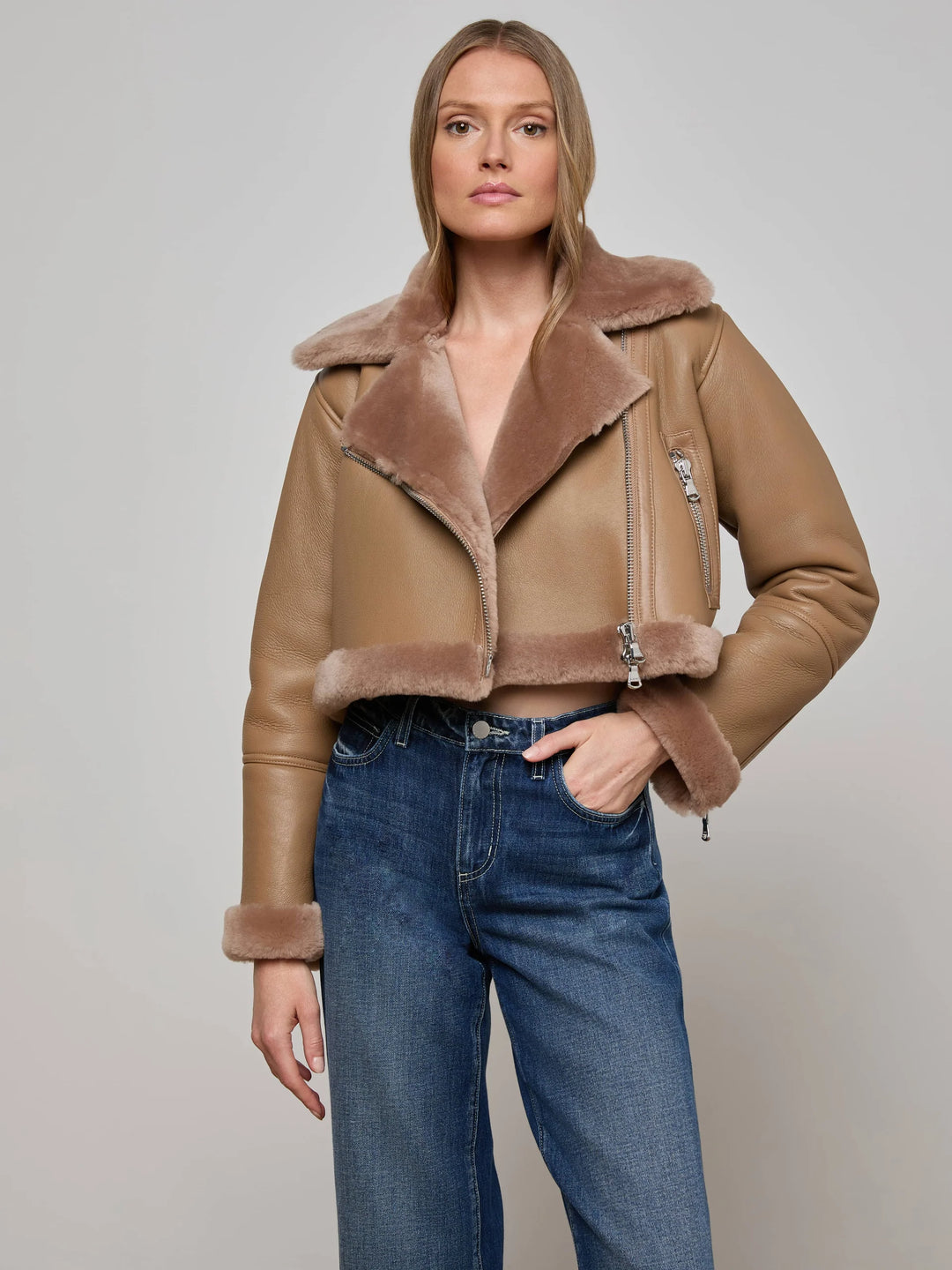 Pike Shearling Leather Jacket - More Colors Available