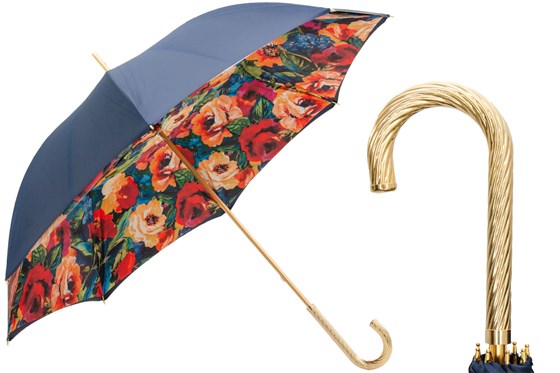 Blue Floral Umbrella - Blue Multi