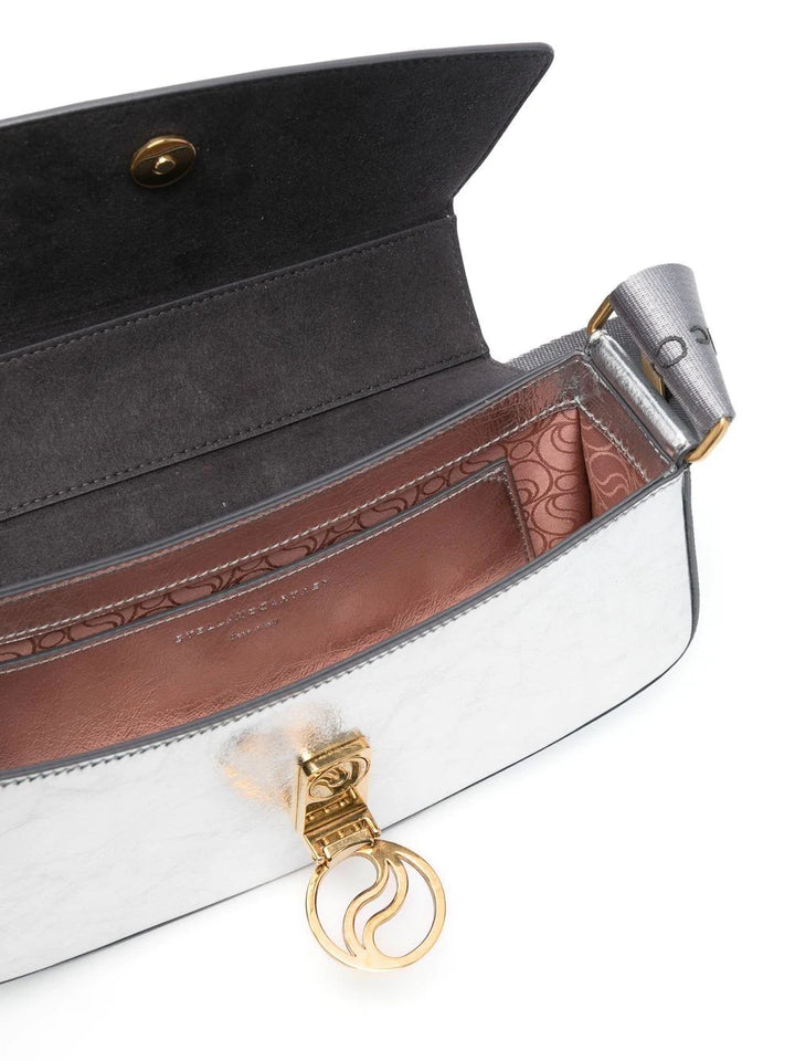 S-Wave Metallic Shoulder Bag - Silver