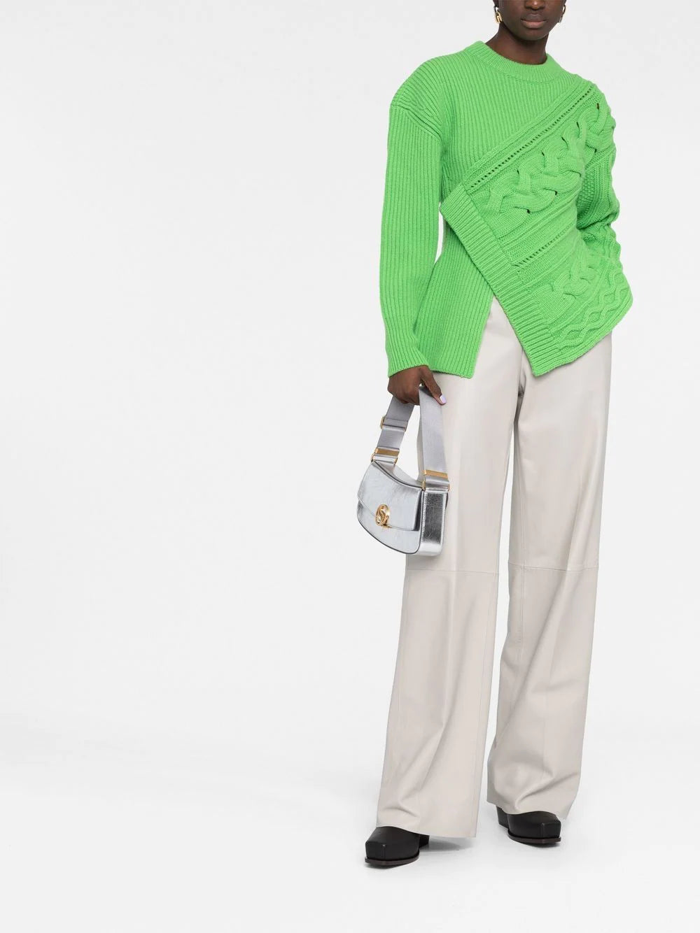 S-Wave Metallic Shoulder Bag - Silver