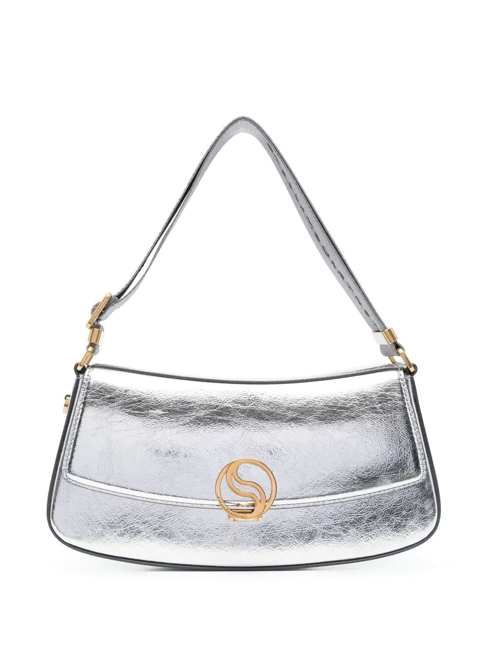 S-Wave Metallic Shoulder Bag - Silver