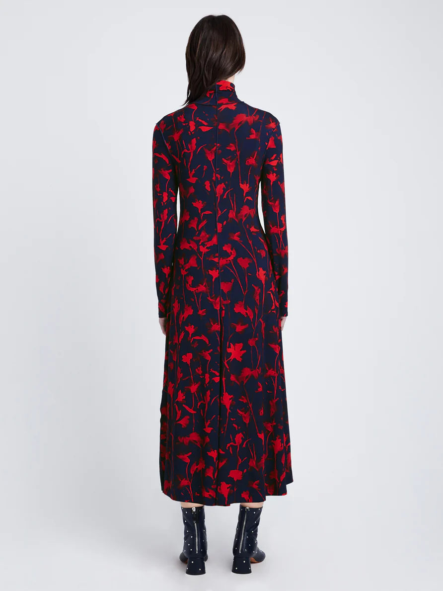 Cyanotype Jersey Dress - Indigo/Garnet/Scarlet