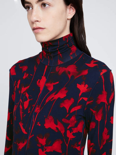 Cyanotype Jersey Dress - Indigo/Garnet/Scarlet